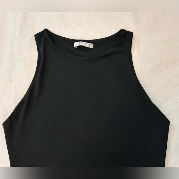 ReoRia High Neck Bodysuit Womens Small Built in Bra Lining NWOT Soft - Picture 4 of 6